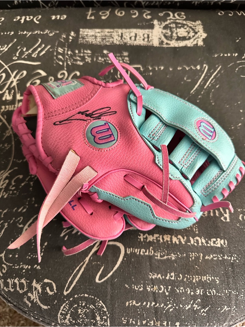 Wilson Youth Two-Tone Pink and Teal Softball Glove